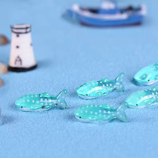 5 Pcs Spot Shark Mediterranean Style Resin Decoration Micro-landscape Decoration Creative Miniature Garden